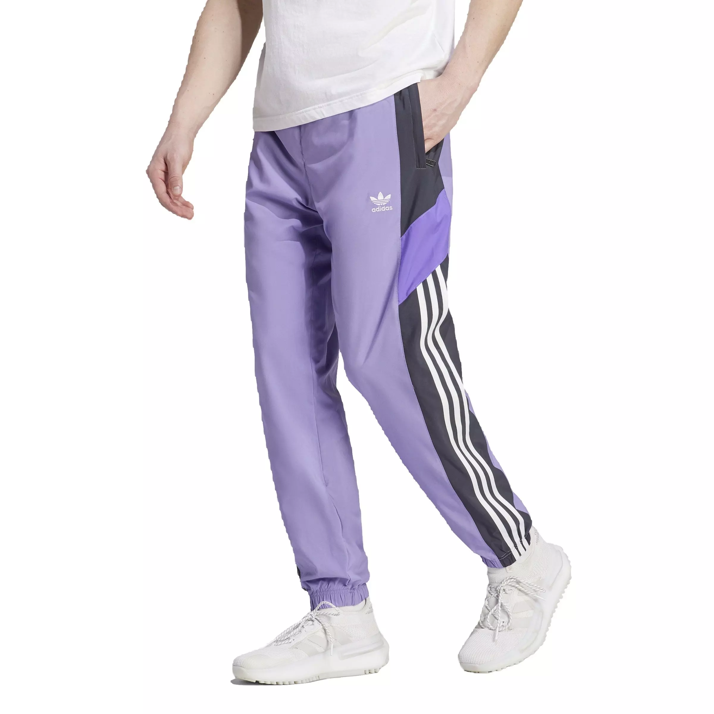 adidas Men s Originals Rekive Woven Track Pants Purple Hibbett